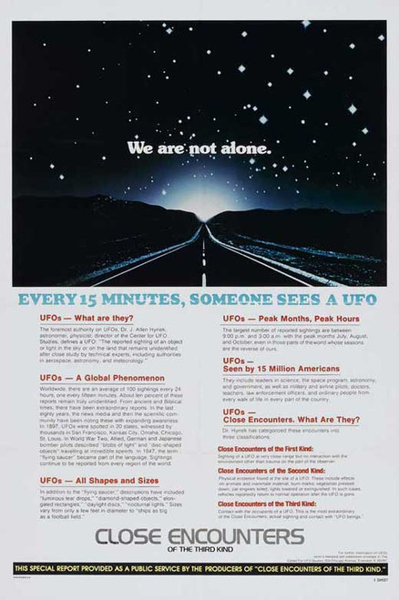 Close Encounters of the Third Kind Movie Poster Print (27 x 40) - Item # MOVEI2743