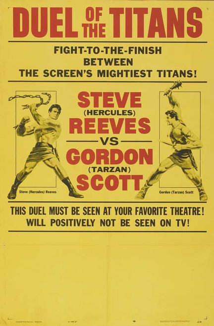 Duel of the Titans Movie Poster Print (11 x 17) - Item # MOVCB13463
