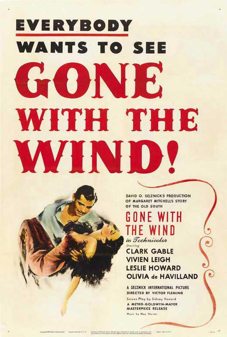 Gone with the Wind Movie Poster Print (27 x 40) - Item # MOVIJ6136