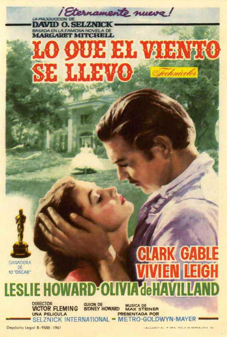Gone with the Wind Movie Poster Print (27 x 40) - Item # MOVAJ7132