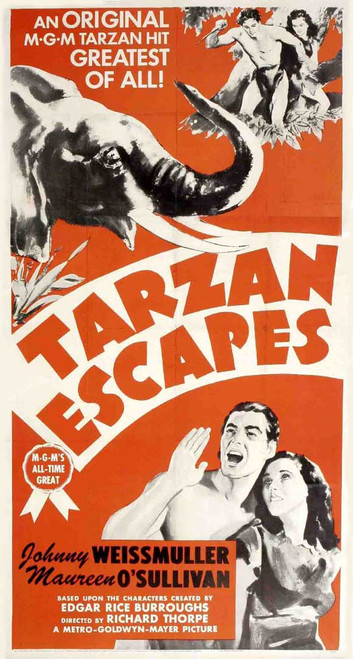 Tarzan Escapes Movie Poster Print (11 x 17) - Item # MOVCB34160