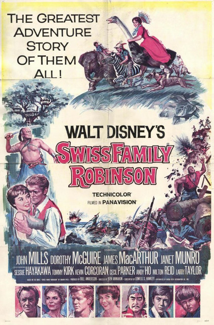 Swiss Family Robinson Movie Poster Print (11 x 17) - Item # MOVAF0085