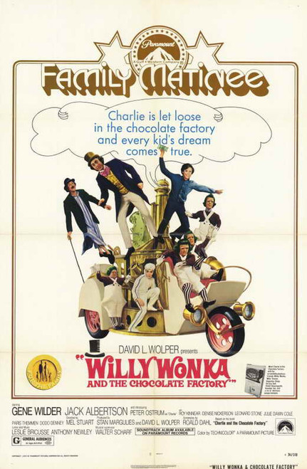 Willy Wonka & the Chocolate Factory Movie Poster Print (11 x 17) - Item # MOVID4817