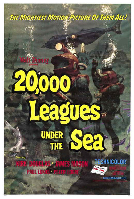 20,000 Leagues Under the Sea Movie Poster Print (27 x 40) - Item # MOVEF2206