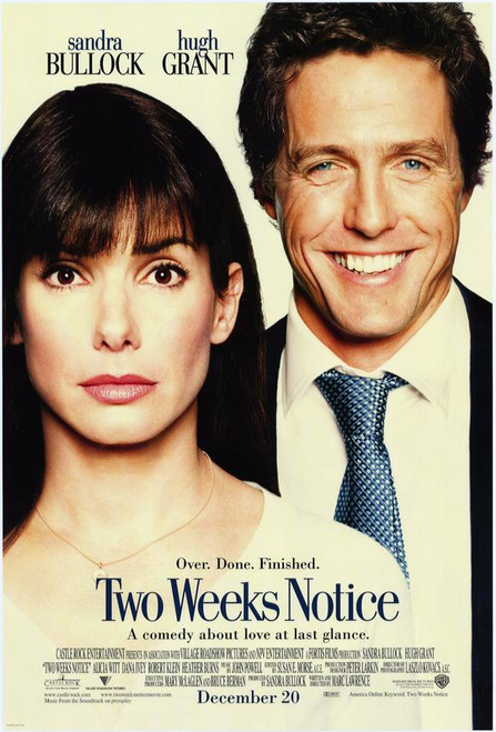 Two Weeks Notice Movie Poster Print (11 x 17) - Item # MOVIF5086