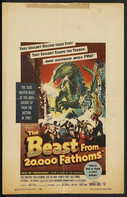 The Beast from 20,000 Fathoms Movie Poster Print (11 x 17) - Item # MOVAB24980 The Beast from 20,000 Fathoms Movie Poster Print (11 x 17) - Item # MOVAB24980