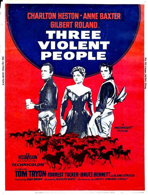 Three Violent People Movie Poster Print (27 x 40) - Item # MOVGB30070