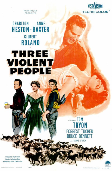Three Violent People Movie Poster Print (11 x 17) - Item # MOVID1915