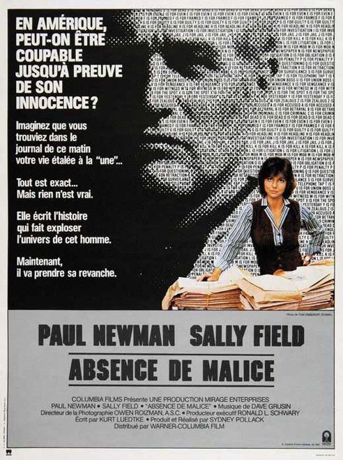 Absence of Malice Movie Poster Print (27 x 40) - Item # MOVAB30863