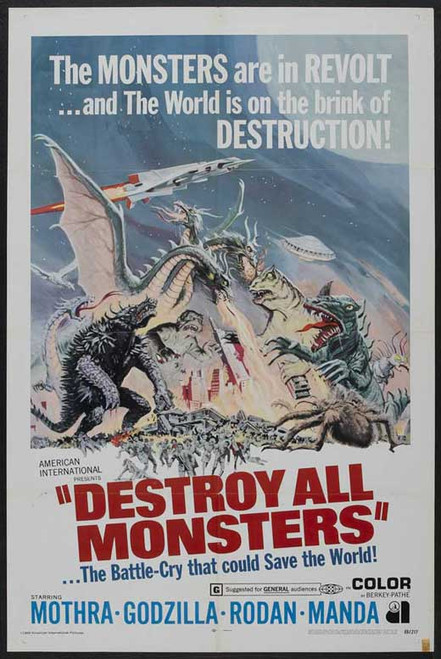 Destroy All Monsters Movie Poster Print (27 x 40) - Item # MOVCJ3098