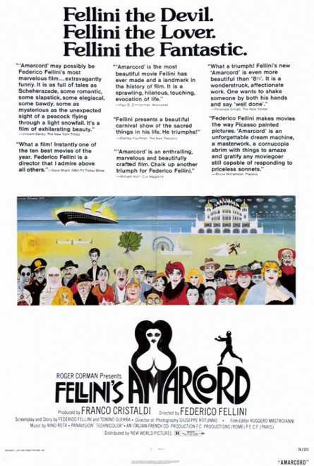 Amarcord Movie Poster Print (27 x 40) - Item # MOVEF6382