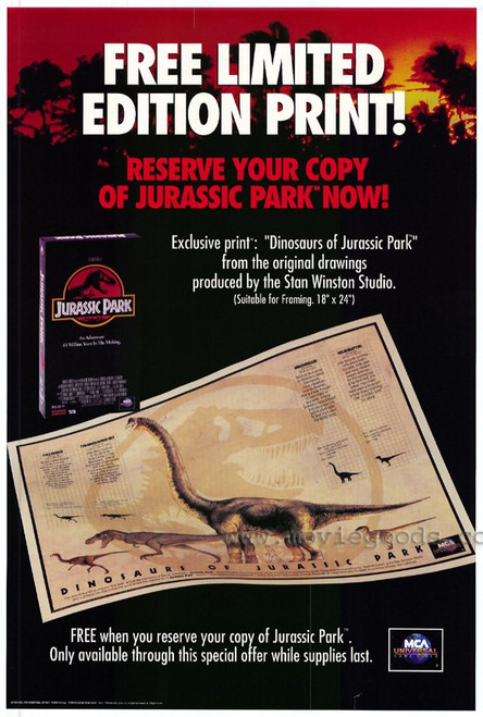 Jurassic Park Movie Poster Print (11 x 17) - Item # MOVGE0709