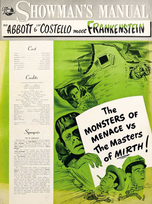 Bud Abbott Lou Costello Meet Frankenstein Movie Poster Print (11 x 17) - Item # MOVEB17440 Bud Abbott Lou Costello Meet Frankenstein Movie Poster Print (11 x 17) - Item # MOVEB17440