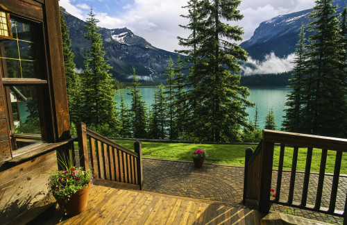 Emerald Lake and Lodge in Yoho National Park, British Columbia, Canada; British Columbia, Canada Poster Print by Michael Melford (17 x 11)