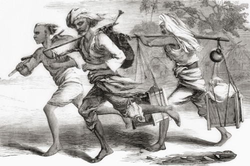 Indian couriers.  From L'Univers Illustre, published Paris, 1859 Poster Print by Ken Welsh (18 x 12)