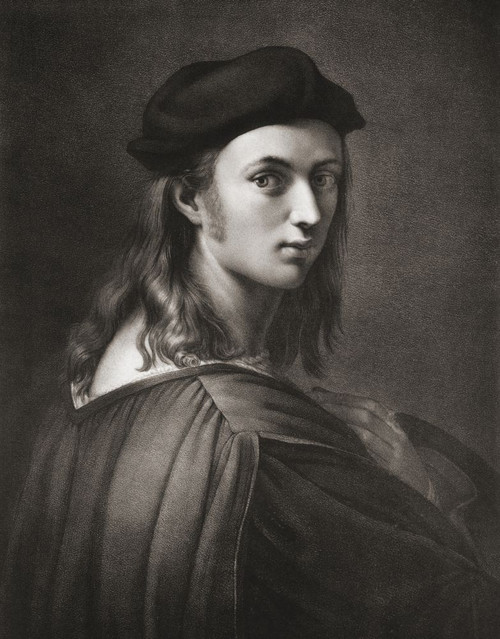 Bindo Altoviti, 1491 - 1557.  Italian banker and patron of the arts.  Engraved by Ferdinand Piloty after the painting by Raffaello Sanzio da Urbino, or Raphael. Poster Print by Ken Welsh (12 x 15)
