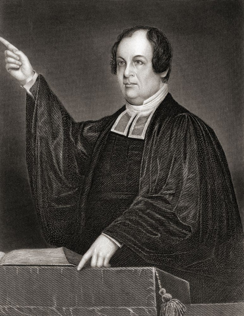 William Buell Sprague, 1795- 1876.  American Congregational and Presbyterian clergyman.  After a contemporary portrait. Poster Print by Ken Welsh (13 x 17)