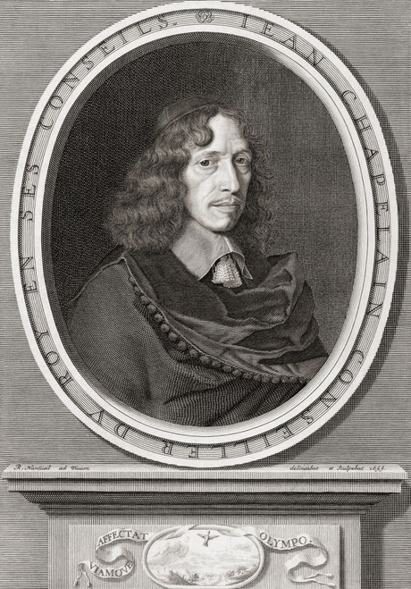 Jean Chapelain, 1595 ∩┐╜ 1674.  French critic and poet.  After a print by Robert Nanteuil. Poster Print by Ken Welsh (11 x 16)