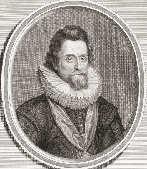 James VI & I, 1566 to 1625.  King of Scots as James VI from 1567 to 1625, and King of England and Ireland as James I from 1603 to 1625.   After an 18th century print by Bernard Picart. Poster Print by Ken Welsh (14 x 16)