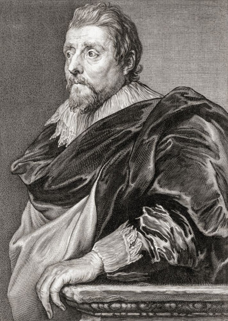 Frans Francken the Younger,  1581 � 1642.  Flemish artist.  From a 17th century print by Willem Hondius after the painting by Sir Anthony van Dyke. Poster Print by Ken Welsh (13 x 18)