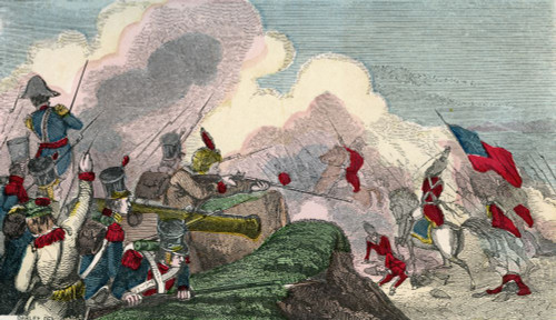 The Battle of New Orleans, January 8, 1815.  From An Illuminated History of North America, from the earliest period to the present time, published 1860. Poster Print by Ken Welsh (20 x 11)
