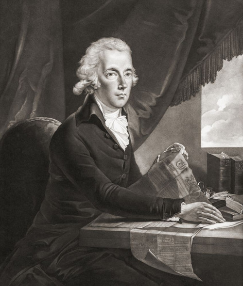 William Pitt the Younger, 1759 ∩┐╜ 1806.  British politician and at 24 its youngest Prime Minister.  After a work by Johann Gerhard Huck from the painting by Anton Hickel. Poster Print by Ken Welsh (14 x 16)