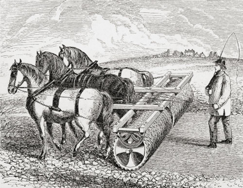 Jointed clod crusher.  From A Concise History of The International Exhibition of 1862, published 1862. Poster Print by Ken Welsh (16 x 12)