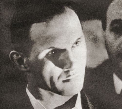 Bruno Richard Hauptmann, 1899 - 1936. German-born carpenter who was convicted of the abduction and murder of the 20-month-old son of aviator Charles Lindbergh.  From These Tremendous Years, published 1938. Poster Print by Ken Welsh (15 x 13) Bruno Richard Hauptmann, 1899 - 1936. German-born carpenter who was convicted of the abduction and murder of the 20-month-old son of aviator Charles Lindbergh.  From These Tremendous Years, published 1938. Poster Print by Ken Welsh (15 x 13)