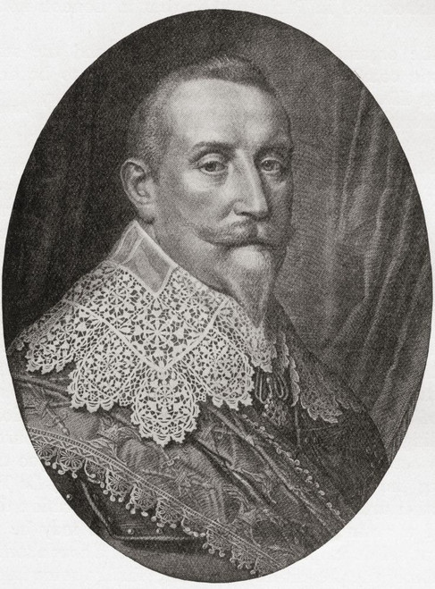 Gustavus Adolphus, 1594 ∩┐╜ 1632, aka Gustav II Adolf or Gustav II Adolph.  King of Sweden. From Modes and Manners, published 1935. Poster Print by Hilary Jane Morgan (13 x 18)