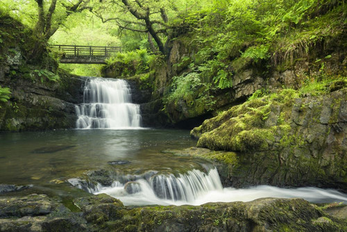 Sgydau Sychryd Falls in the Brecon Beacons National Park. Poster Print by Loop Images Ltd. (20 x 13)