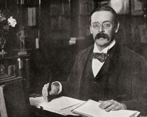 Sir Edmund William Gosse, 1849 ∩┐╜  1928, seen here in his library.  English poet, author and critic.  From The International Library of Famous Literature, published c. 1900 Poster Print by Hilary Jane Morgan (15 x 12)