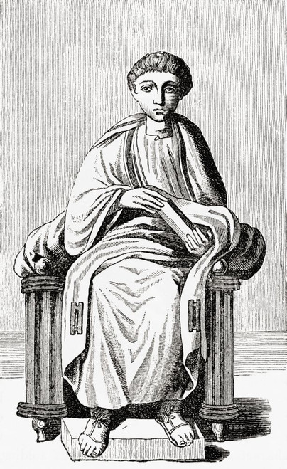 Publius Vergilius Maro, 70 ∩┐╜ 19 BC, aka Virgil or Vergil.  Ancient Roman poet of the Augustan period.  From Cassell's Illustrated Universal History, published 1883. Poster Print by Ken Welsh (11 x 18)