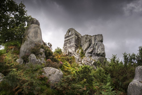 The ruins of the atmospheric 15th century Roche Rock Hermitage in Cornwall. Poster Print by Loop Images Ltd. (17 x 11)