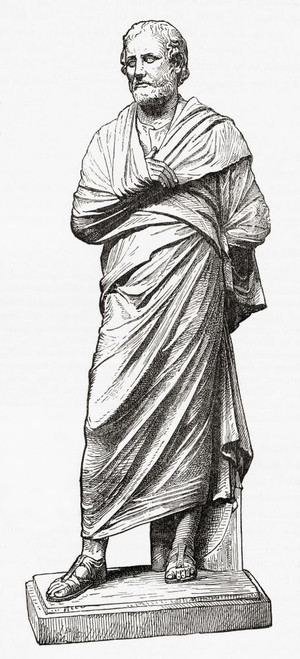 Aeschines, 389 to 314 BC. Greek statesman and one of the ten Attic orators.  From Cassell's Universal History, published 1888. Poster Print by Ken Welsh (10 x 22)