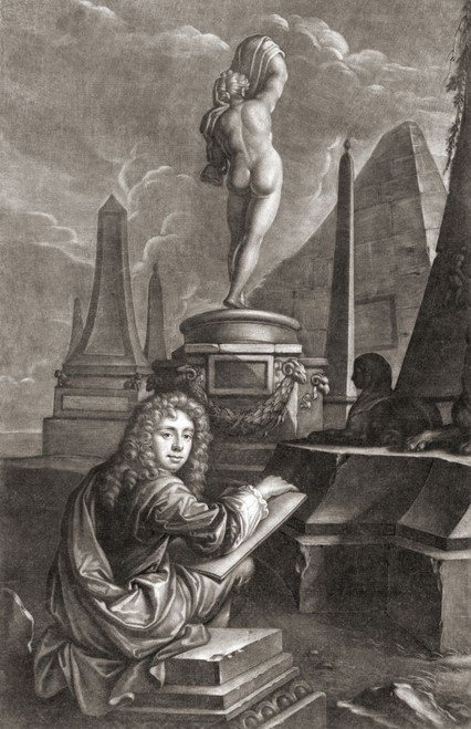 Hadriaan Beverland, 1650 - 1716. Also known as Adrian Beverland.  Dutch humanist scholar. Poster Print by Ken Welsh (11 x 17)