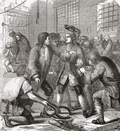 A debtor enters in Fleet prison, London, England, 18th century.  From Cassell's Illustrated History of England, published c.1890. Poster Print by Ken Welsh (14 x 15)
