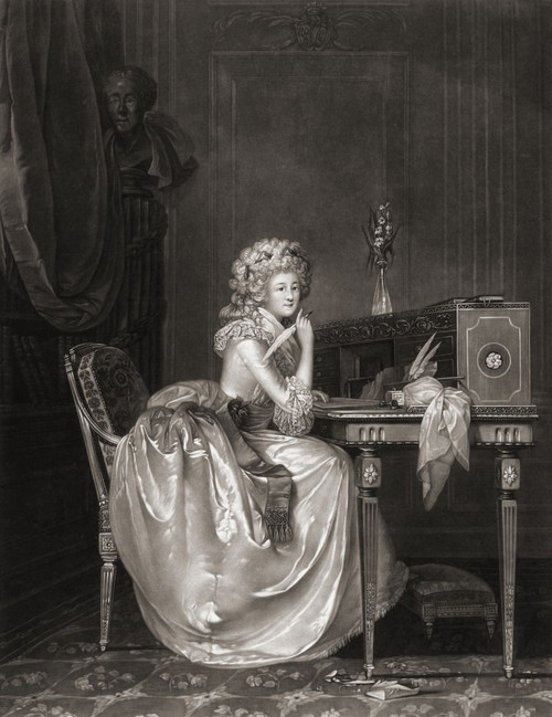 Marie-Louise Th∩┐╜r∩┐╜se of Savoy-Carignan, Princesse de Lamballe, 1749 - 1792.  Intimate companion and lady-in-waiting to Marie Antoinette.  She was murdered during the French Revolution. Poster Print by Ken Welsh (13 x 17)