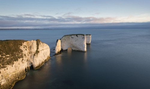 Old Harry Rocks on the Jurassic Coast in Dorset. Poster Print by Loop Images Ltd. (20 x 11)