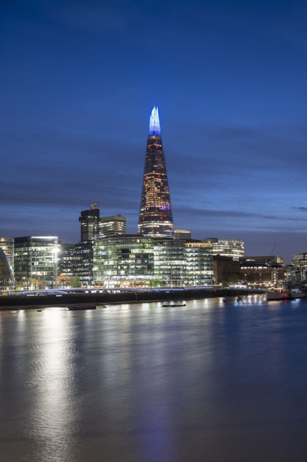 The Shard and Southbank at dusk in London. Poster Print by Loop Images Ltd. (13 x 20)
