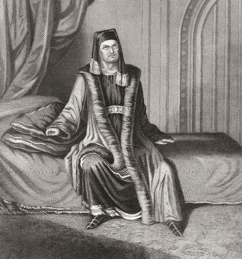 William Macready in the role of Henry IV from the play by Shakespeare.  William Charles Macready, 1793 ∩┐╜ 1873.  English actor. Poster Print by Ken Welsh (14 x 14)