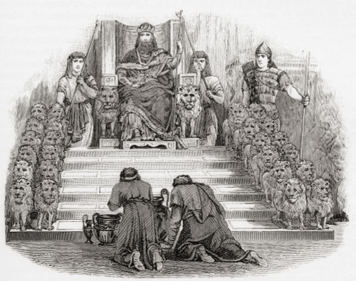 The Throne of Solomon.  From Cassell's Universal History, published 1888. Poster Print by Ken Welsh (17 x 13)