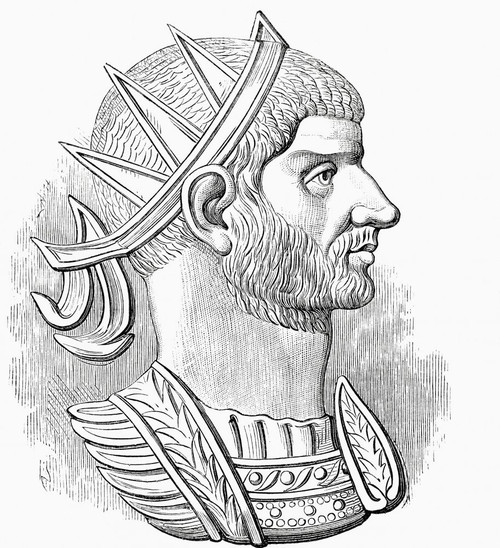 Aurelian, 214 � 275. Roman emperor.  From Cassell's Illustrated Universal History, published 1883. Poster Print by Ken Welsh (14 x 15)