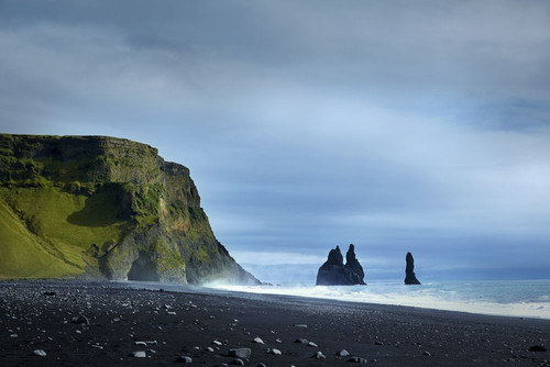 Iceland black sands beach. Poster Print by Loop Images Ltd. (18 x 12)