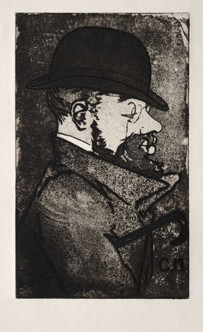 Henri de Toulouse-Lautrec, 1864 - 1901, by French artist Charles Maurin, 1856 - 1914.  The two artists were friends. Poster Print by Ken Welsh (12 x 19)