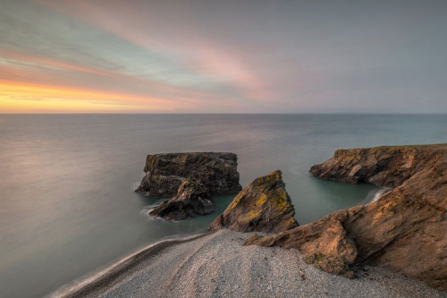 Trefor rock Pinicle at Sunset Poster Print by Loop Images Ltd. (20 x 13)