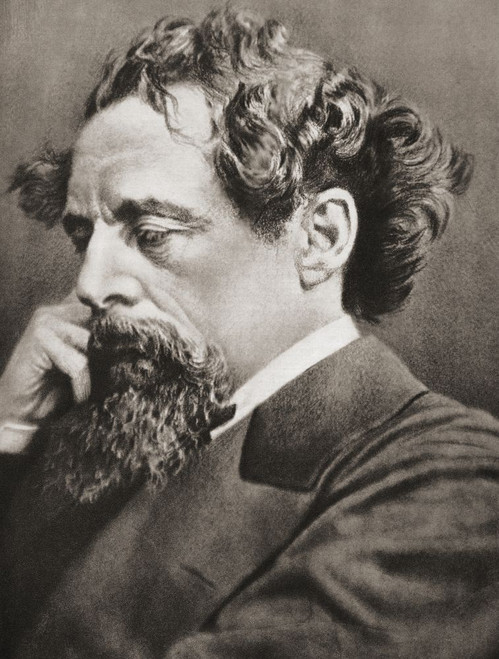 Charles John Huffam Dickens, 1812 -1870.  English writer and social critic.  After a contemporary print. Poster Print by Ken Welsh (12 x 16)