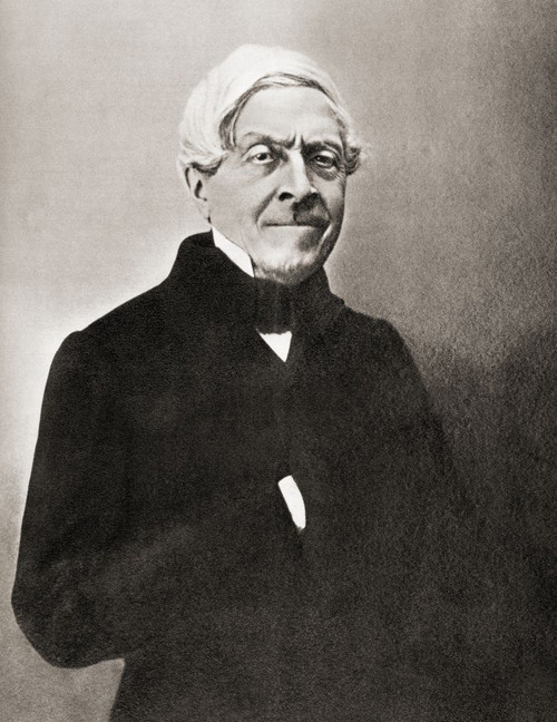 Jules Michelet, 1798 - 1874.  French historian, writer, philosopher and teacher.  After a contemporary print. Poster Print by Ken Welsh (12 x 16)