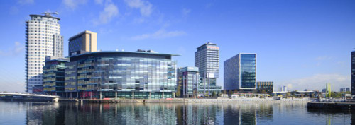 The Media Centre at Salford Quays. Poster Print by Loop Images Ltd. (23 x 8)