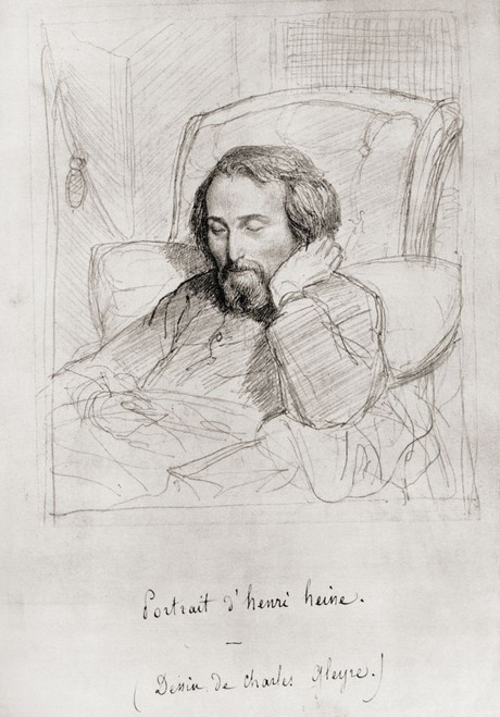 Christian Johann Heinrich Heine,1797 - 1856. German poet, journalist, essayist, and literary critic.  After a contemporary print. Poster Print by Ken Welsh (11 x 17)