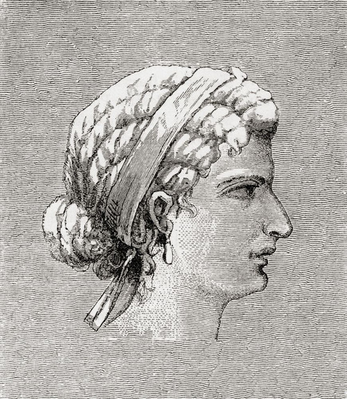 Cleopatra VII Philopator, 69 BC � 30 BC. Queen of the Ptolemaic Kingdom of Egypt.  From Cassell's Illustrated Universal History, published 1883. Poster Print by Ken Welsh (13 x 15)